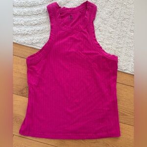 Free People Fuchsia Ribbed Tank Top